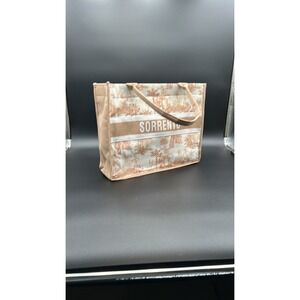 La Divina Sorrento Toile Print Canvas Tote Bag. 00696